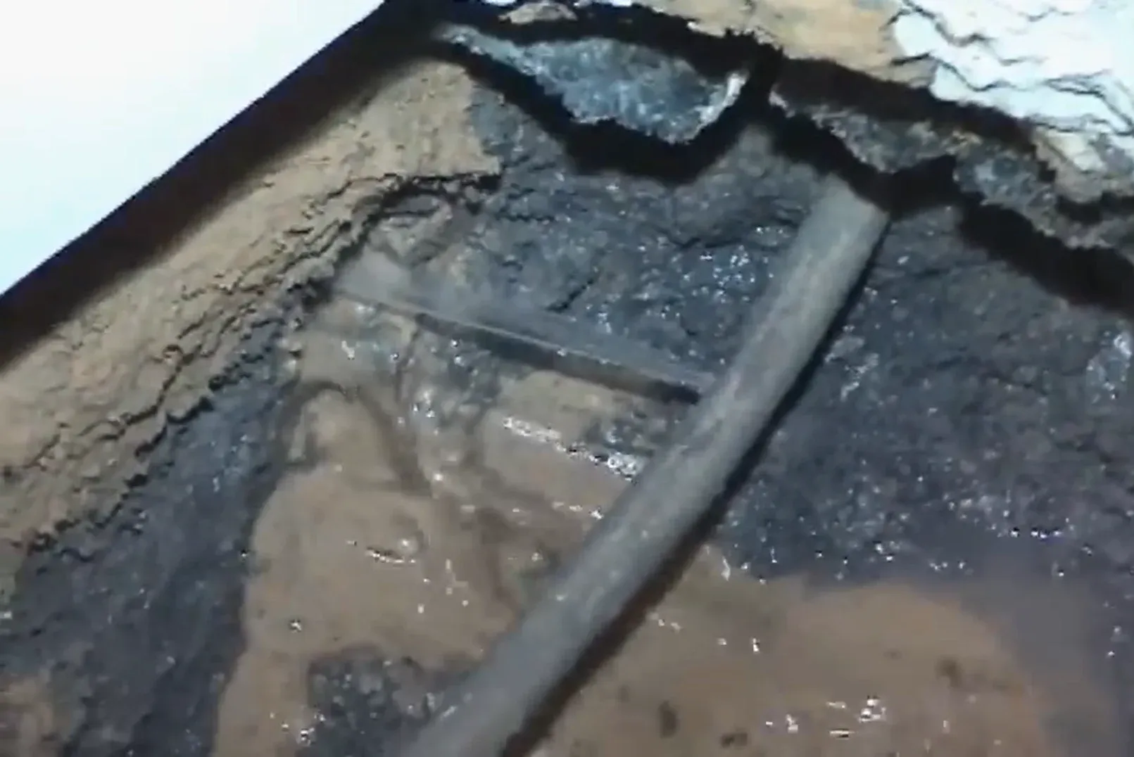 Exposed copper water line in an opened concrete slab during a slab leak repair in Prescott, AZ